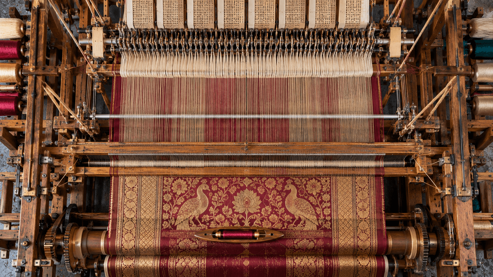 Silk textile detail